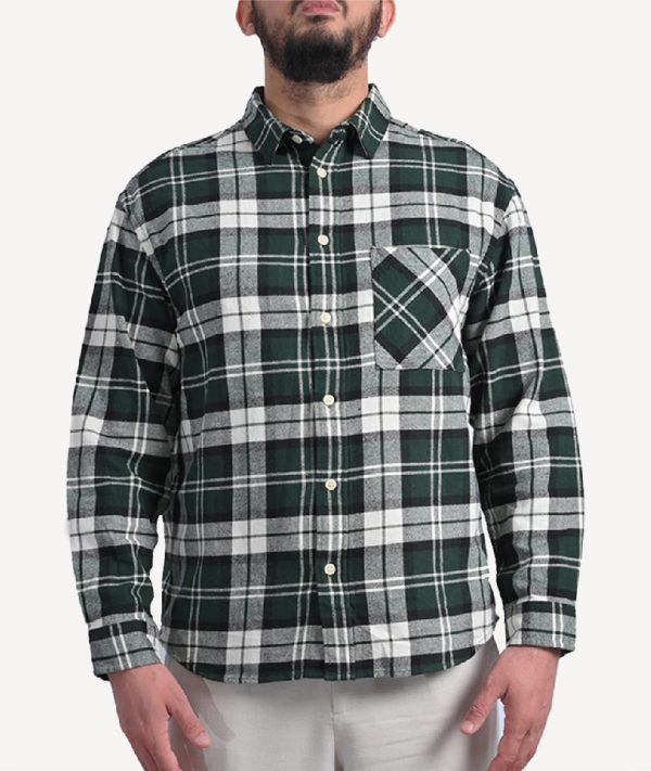 Chemise En Flanelle À Carreaux Coupe Décontractée