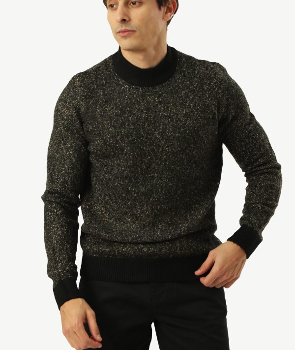 Pull Laine Col Rond JACK&JONES Noir