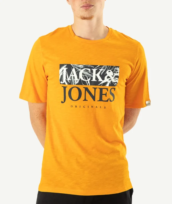 T-Shirts JACK&JONES Imprimé Orange