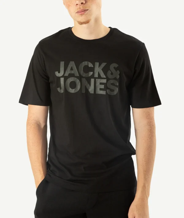 T-Shirts JACK&JONES Imprimé Noir