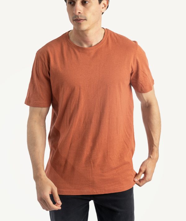 T-Shirts Selected Basique Brique