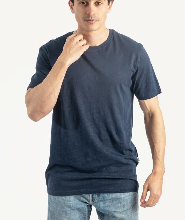 T-Shirts Selected Basique Bleu nuit