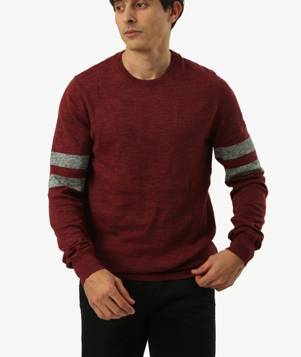 Pull Col Rond ZARA Grenat
