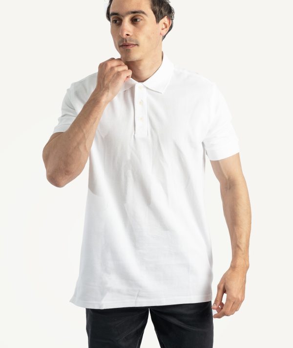 Polos RUSSELL Basique Blanc
